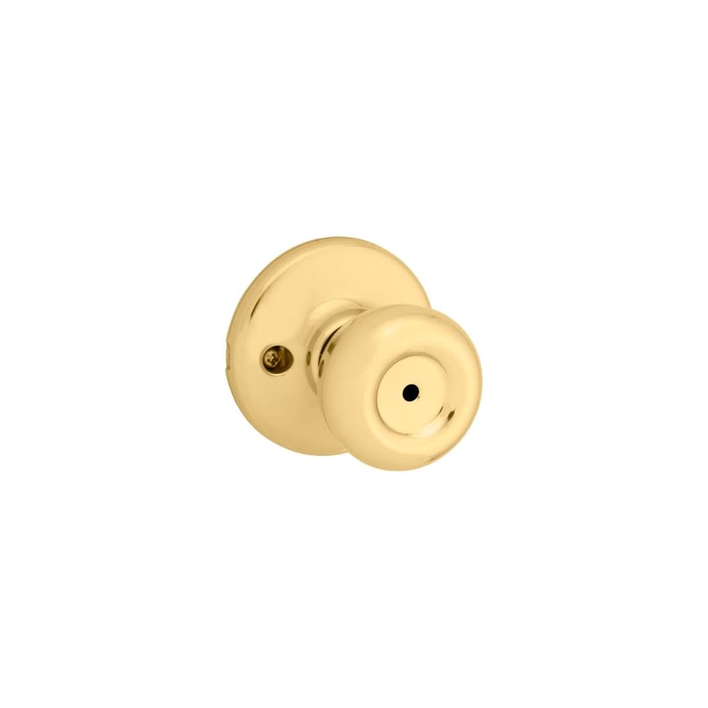 Kwikset Tylo Door Knob Polished Brass Bed and Bath Privacy Round