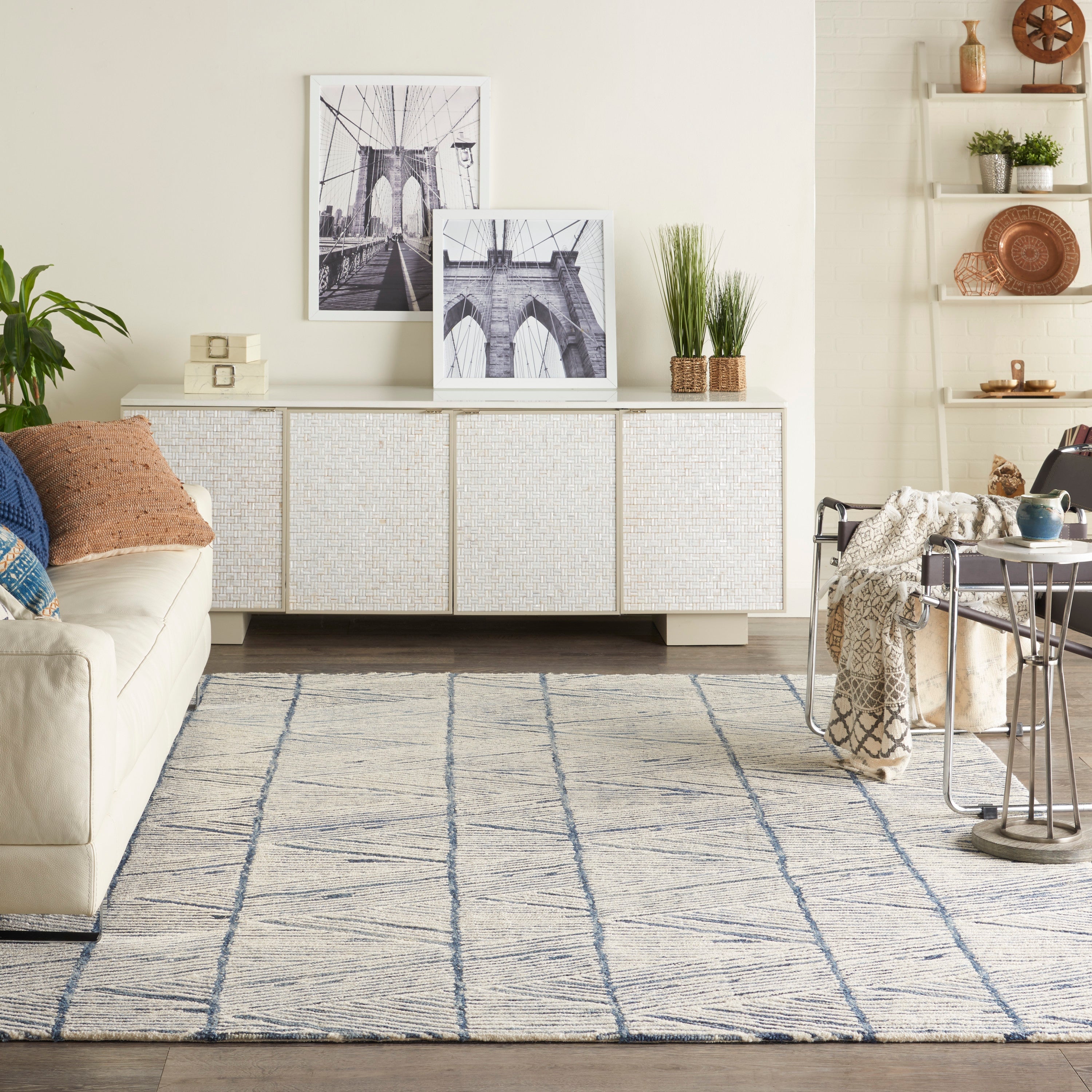 Colorado White/Blue Rug