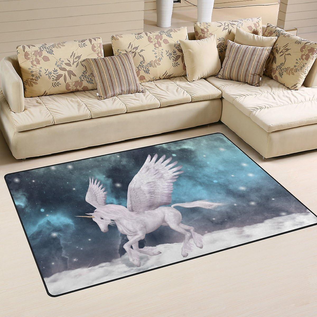 Colourlife Lightweight Carpet Mats Area Soft Rugs Floor Mat Doormat Decoration For Rooms Entrance 31 X 20 Inches Wonderful Pegasus Gallops Over Cloud