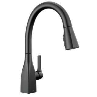 Delta Mateo Single-Handle Pull-Down Sprayer Kitchen Faucet in Matte Black 9183-BL-DST