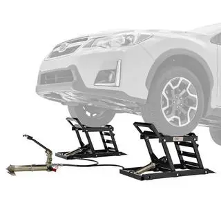 Black Widow 3000 lbs. Per Pair Capacity Hydraulic Underbody Access Car Lift with Ramp CARLIFT-3000