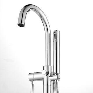 Glacier Bay Milly 1-Handle Freestanding Roman Tub Faucet with Hand Shower in Chrome Milly