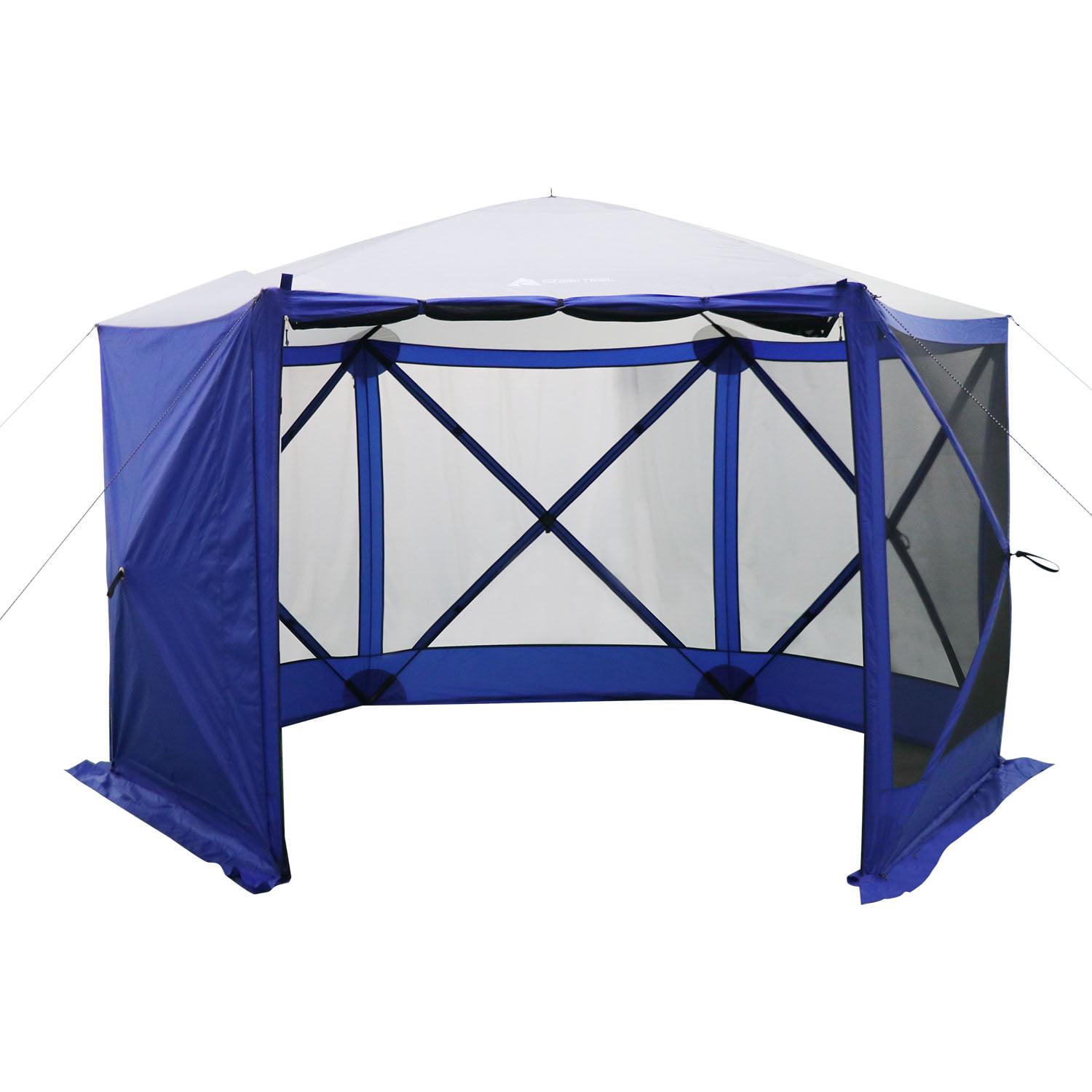 Ozark Trail 6 Hub Outdoor Camping 11x10and#8242; Screen House， One Room， Blue