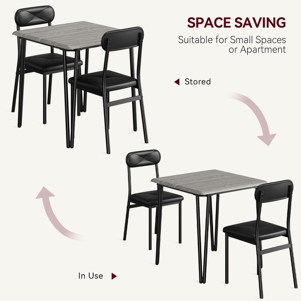 Small Square kitchen Dinner Table Set for 2