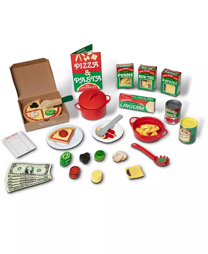 Melissa and Doug Deluxe Pizza Pasta 92 Piece Play Set