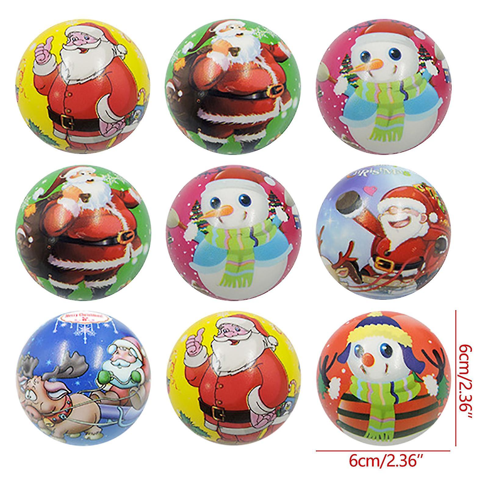 Christmas Adult Children Vent Ball Sponge Pressure Ball Decompression Foam Ball Decompression Ball Toy Christmas Gift 9pcs