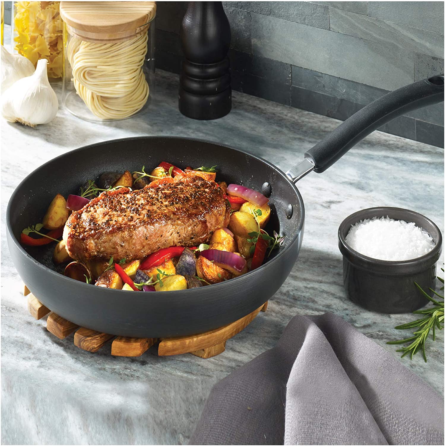 T-fal Ultimate Hard Anodized Nonstick 8-Inch， 10.25-Inch and 12-Inch Fry Pan Cookware Set