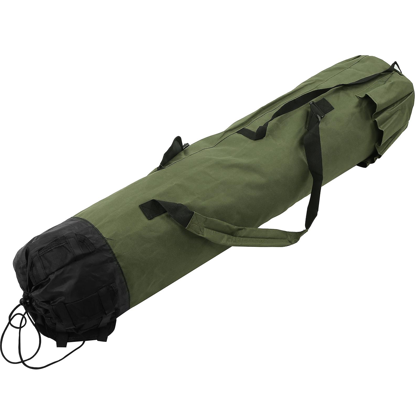 Fishing Tackle Rod Storage Bag Organizer Cylindrical Package Pole Reel Carrier Waterproofmilitary Green