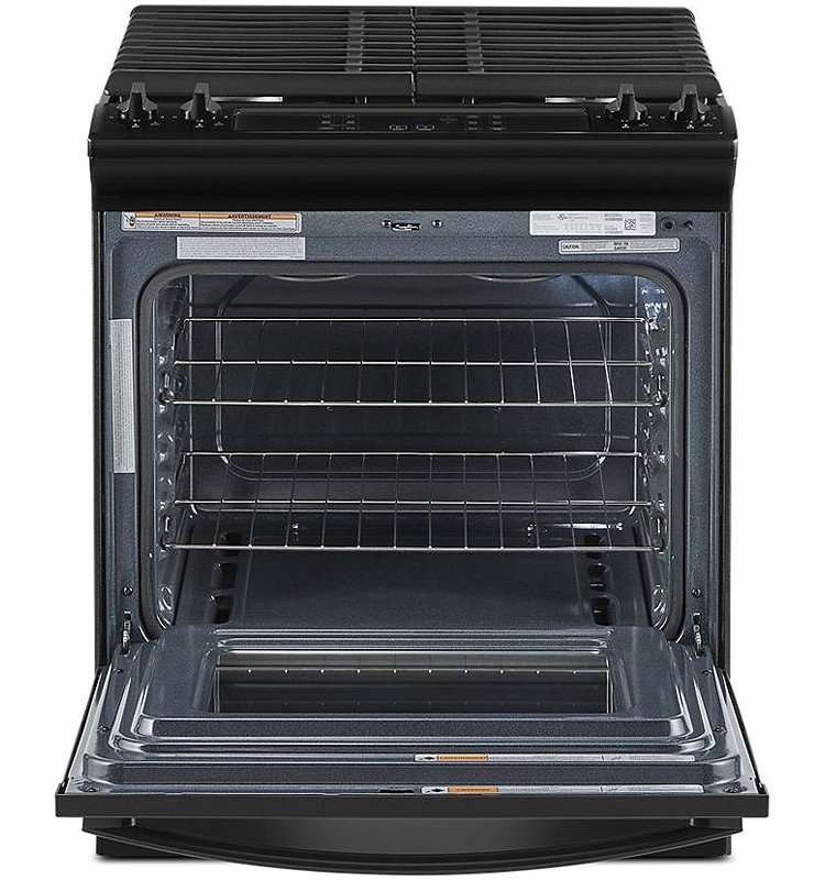 Whirlpool ADA 5 Cu. Ft. Black Gas Range With Frozen Bake Technology