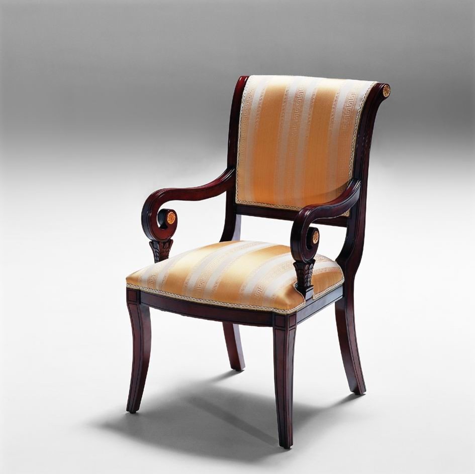 Old World Chair  With Arms   Traditional   Armchairs And Accent Chairs   by Infinity Furniture  Houzz