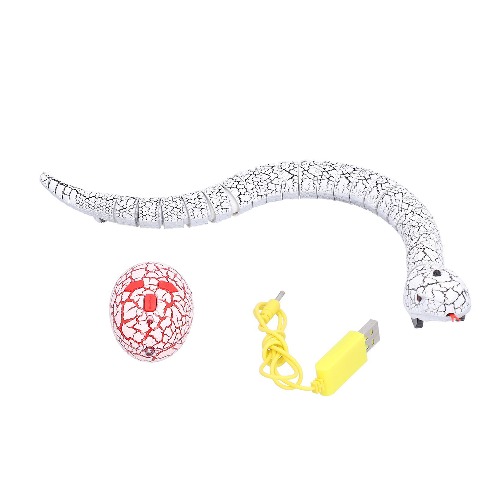 Infrared Remote Control Rattle Snake Batterypowered Robotic Snake Toy Kids Animal Prank Toywhite