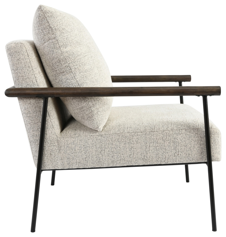 Eliicott Accent Chair Beige   Midcentury   Armchairs And Accent Chairs   by Kosas  Houzz