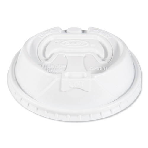 Dart Optima Reclosable Lids for Hot Paper Cups， Fits 10 oz to 24 oz Cups， White， 1，000/Carton (OPT316)