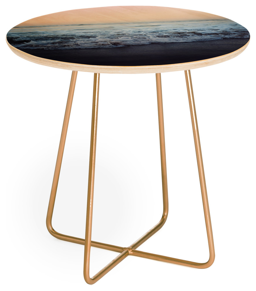 Leah Flores Crash Into Me Round Side Table   Beach Style   Side Tables And End Tables   by Deny Designs  Houzz