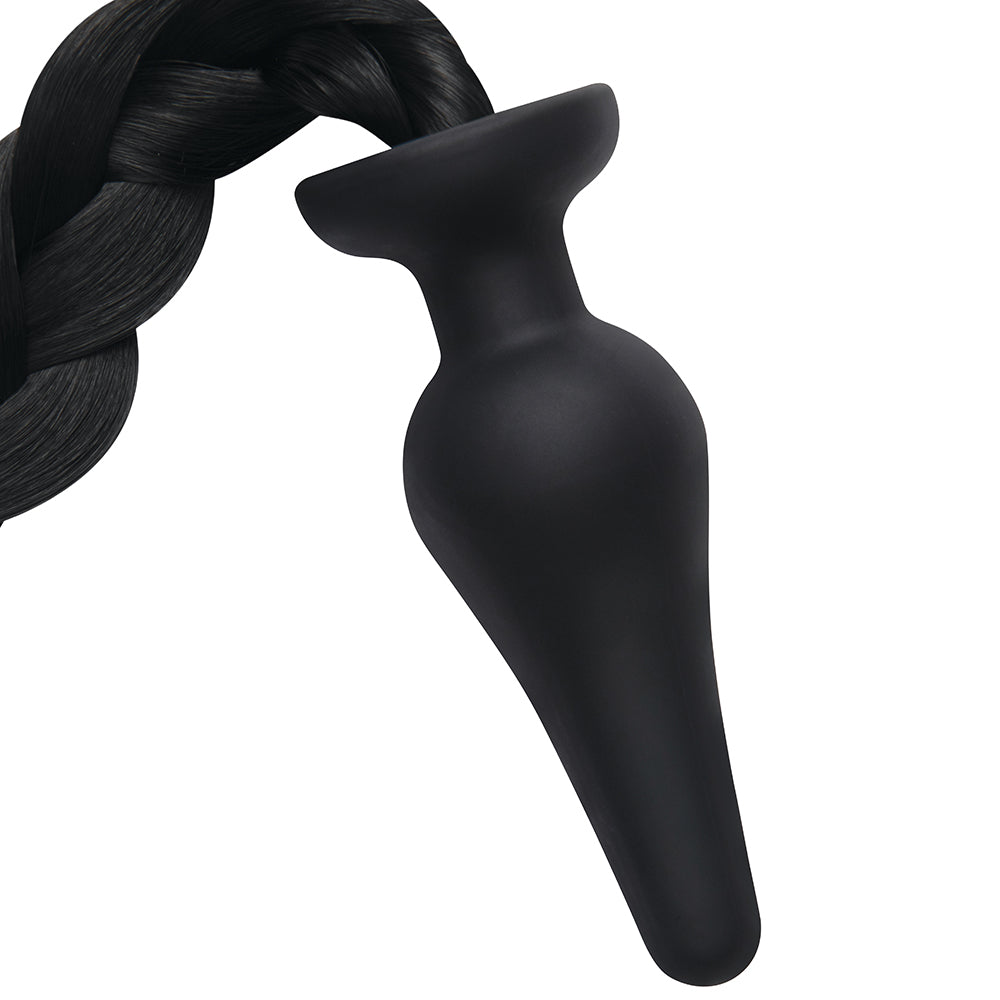 WhipSmart 4.5 Inch Black Pony Tail Plug