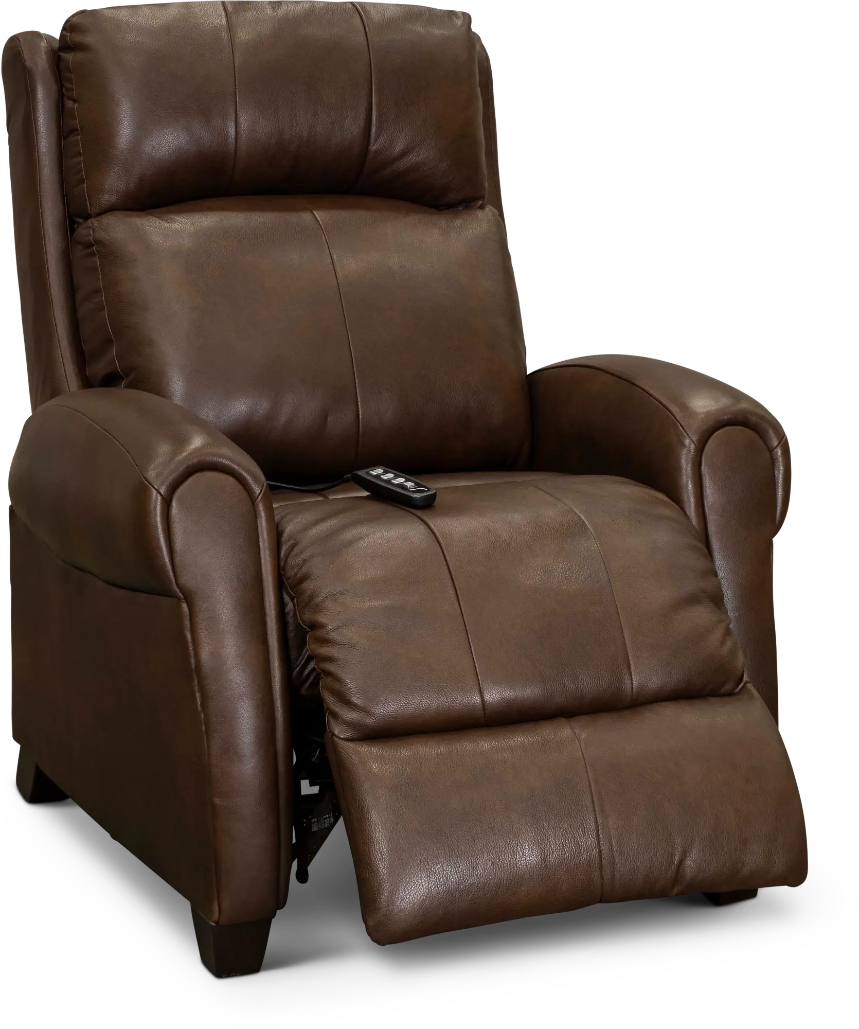 Saturn Brown Leather-Match Zero Gravity Power Recliner