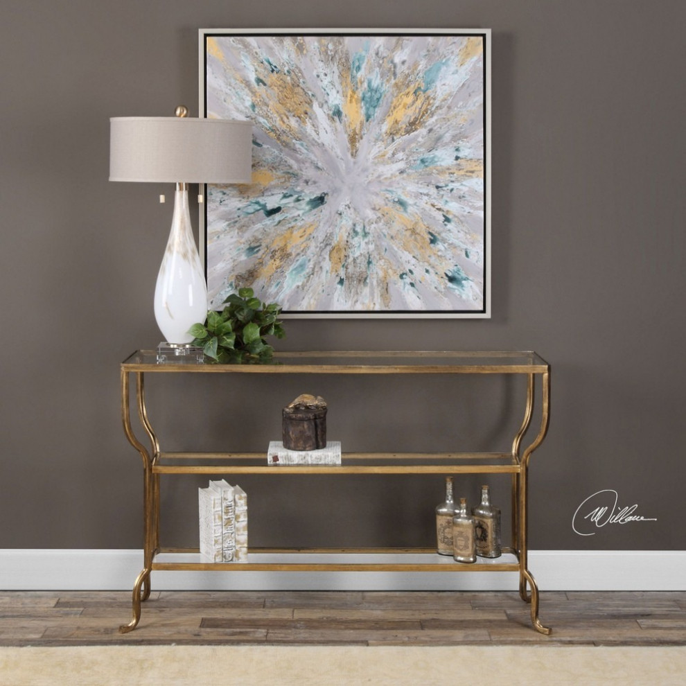 54.13 inch Console Table   54.13 inches wide by 13.88 inches deep   Furniture   Contemporary   Console Tables   by Bailey Street Home  Houzz