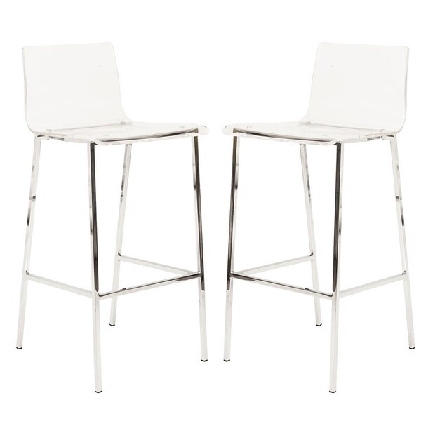 Pure Decor Clear Acrylic Counter Stool- Set of 2