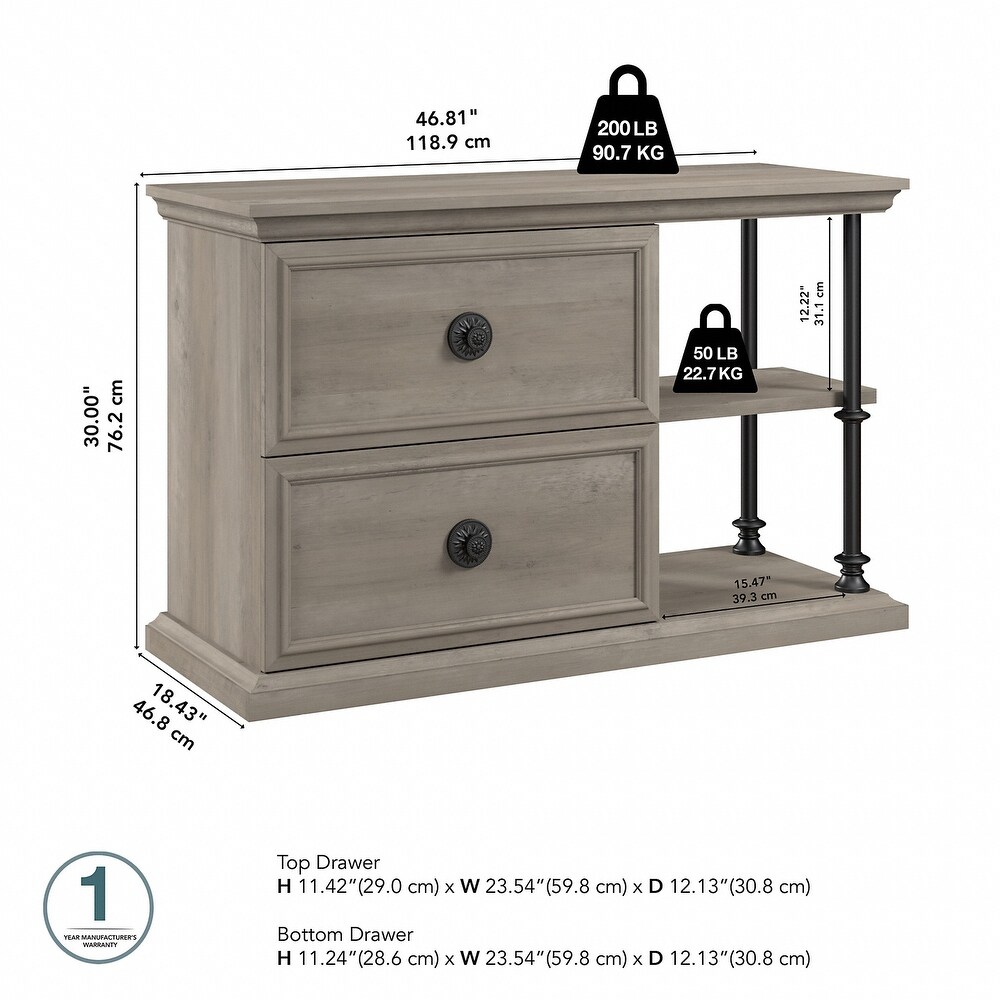 Coliseum Lateral File Cabinet with Shelves by Bush Furniture