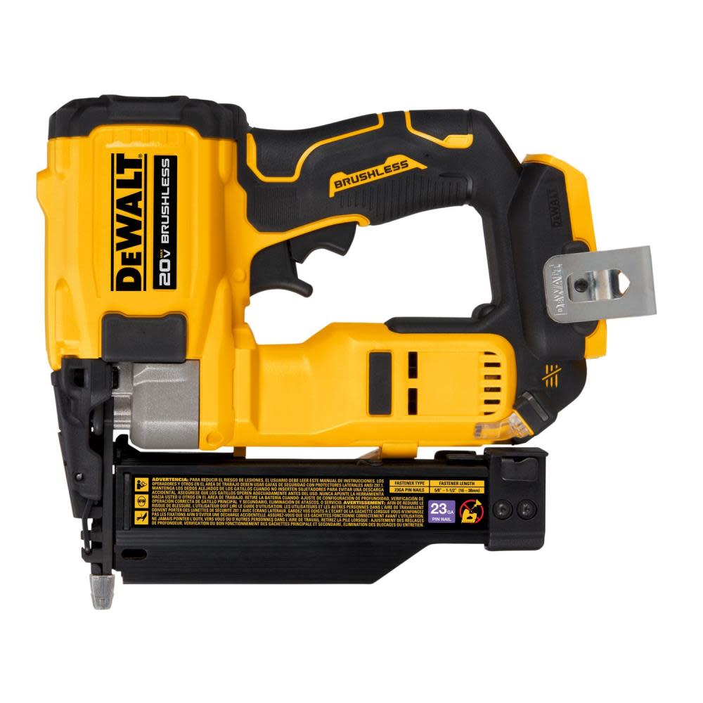 DEWALT ATOMIC Compact Series 20V MAX Pin Nailer 23 Gauge Bare Tool DCN623B from DEWALT