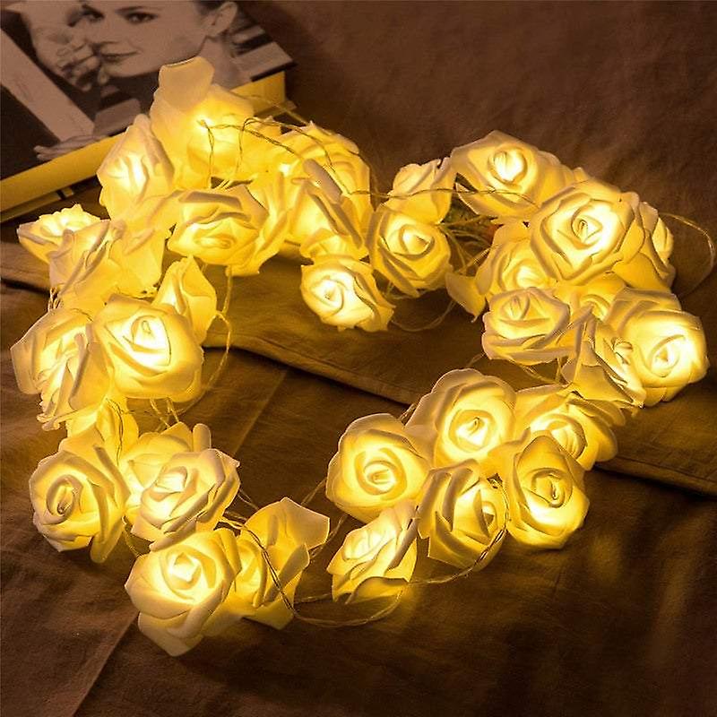 Indoor String Lights 2M 20Leds Rose Flower Fairy Waterproof Battery Operated Home Decor