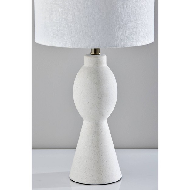 Naomi Table Lamp Speckled Ceramic White Adesso