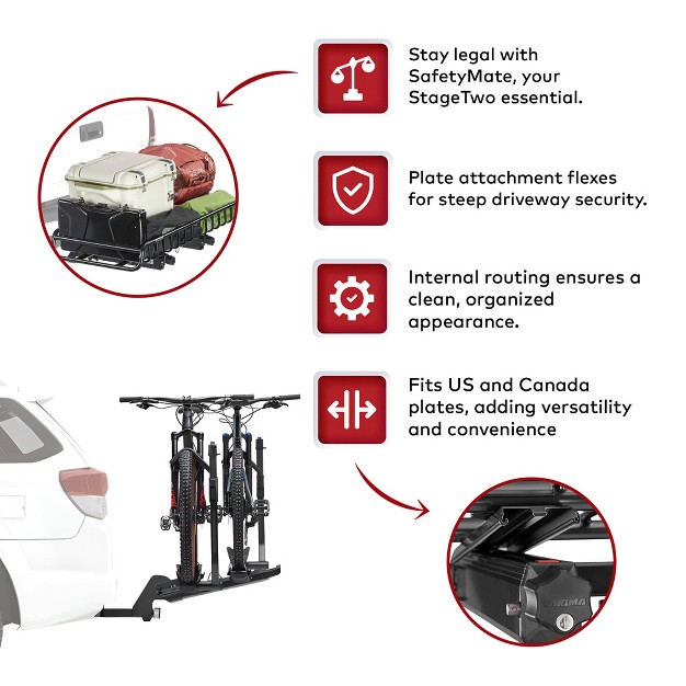 Yakima Safetymate Lighting amp Plate Kit Stagetwo Accessory W led Lightbar Led Taillights License Plate Attachment And Fits All Us And Canada Plates