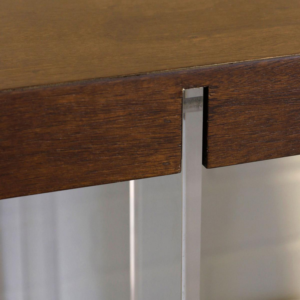 Austin Console Table  Chestnut Brown   Transitional   Console Tables   by Lighting New York  Houzz