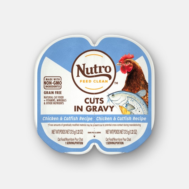 Nutro Perfect Portions Grain Free Cuts In Gravy Real Chicken， Catfish