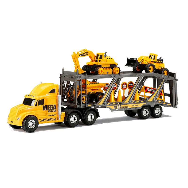 New Bright 22 Free Wheel Mega Construction Hauler Set