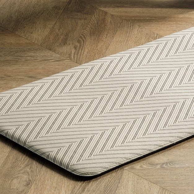 Nuloom Casual Herringbone Anti Fatigue Kitchen Or Laundry Room Comfort Mat