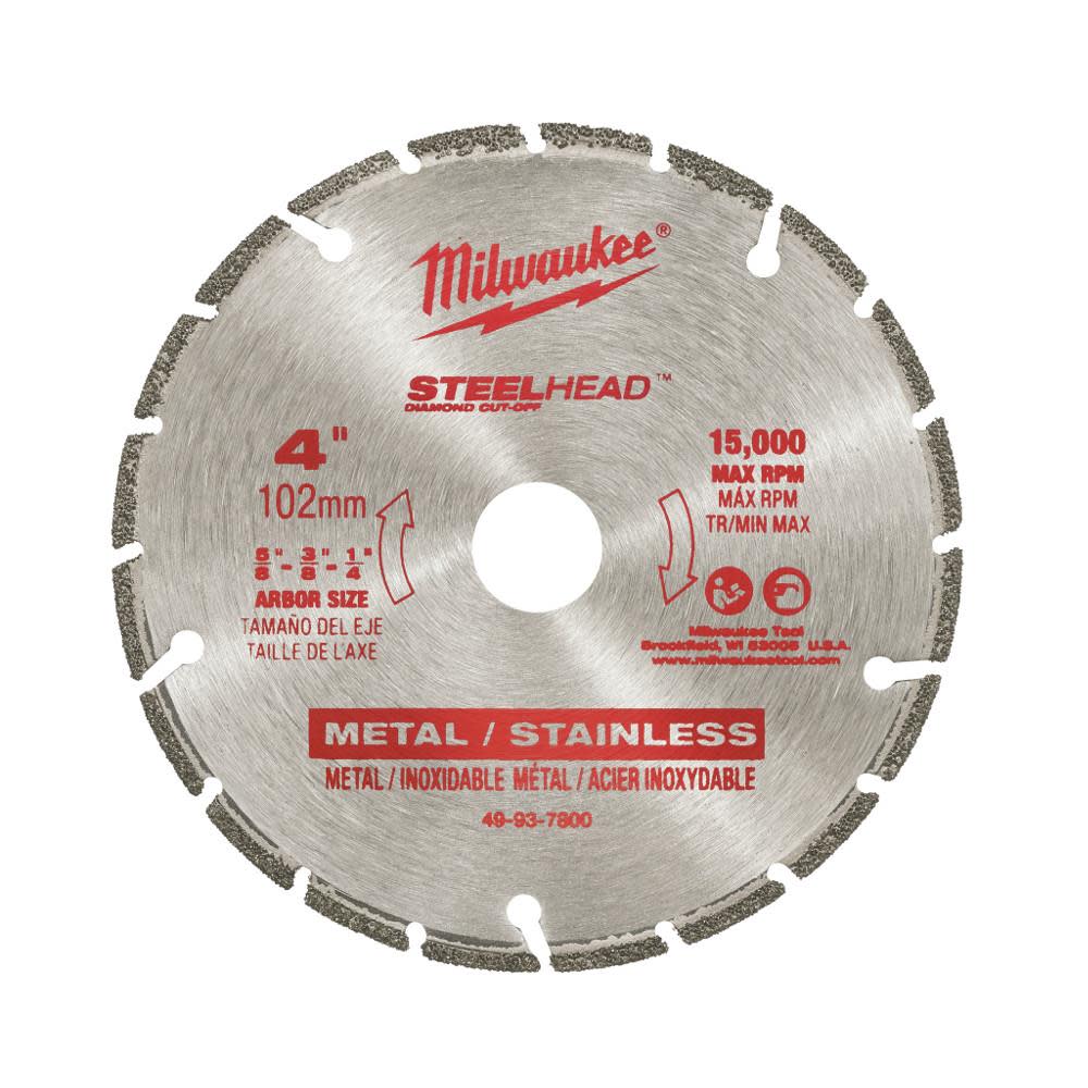 Milwaukee 4 in. STEELHEAD Diamond Cut-Off Blade 49-93-7800 from Milwaukee