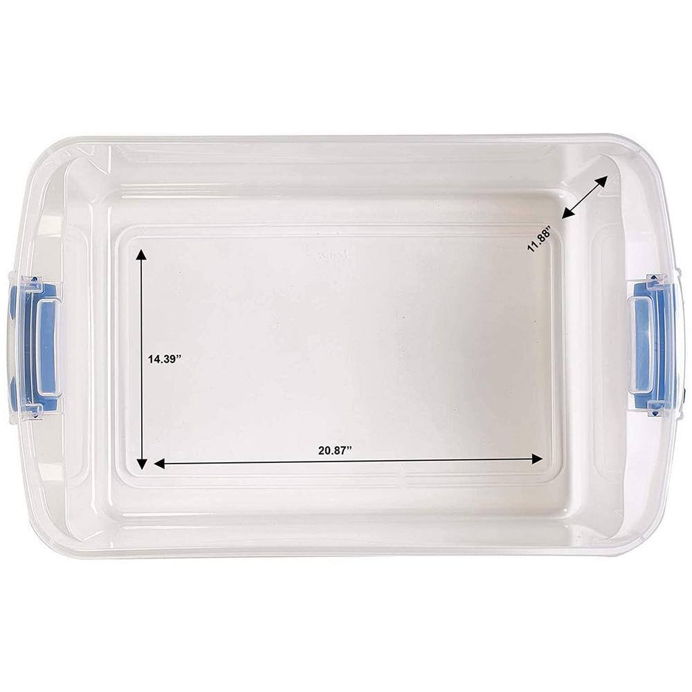 HOMZ 66 qt. Heavy Duty Modular Stackable Storage Containers in Clear (4-Pack) 2 x 3442CLRDC.02