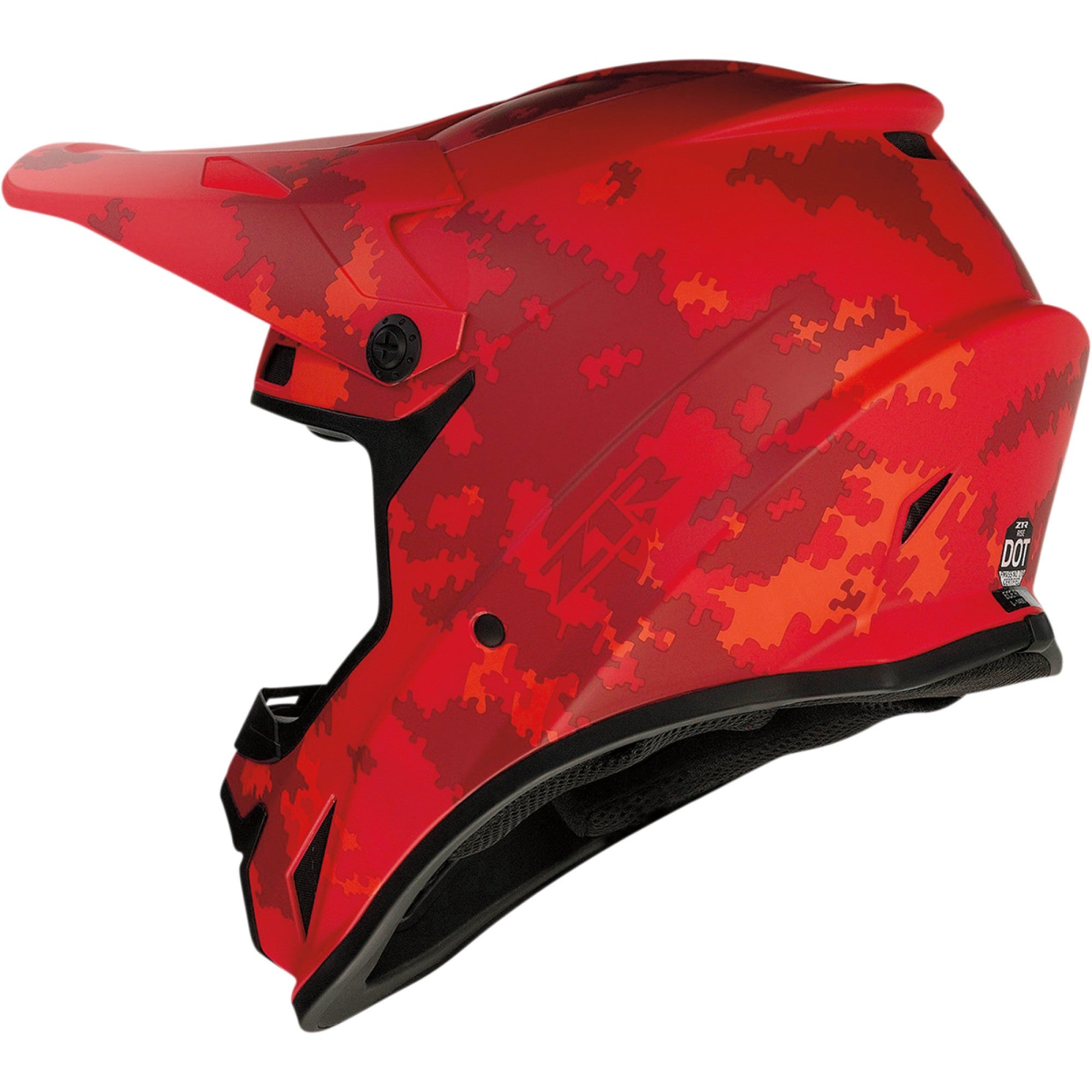 Z1R Rise Camo 2 Digi MX Offroad Helmet Red XXL