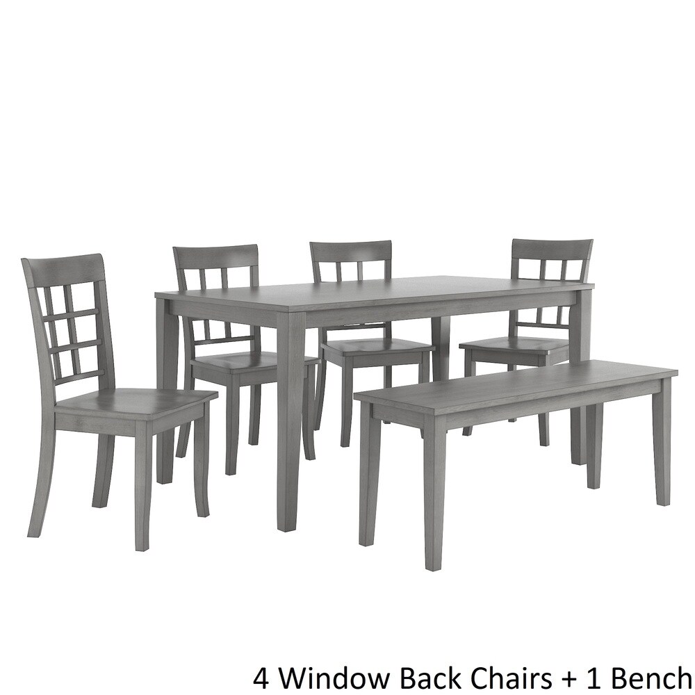 Wilmington II 60 Inch Rectangular Antique Grey Dining Set by iNSPIRE Q Classic