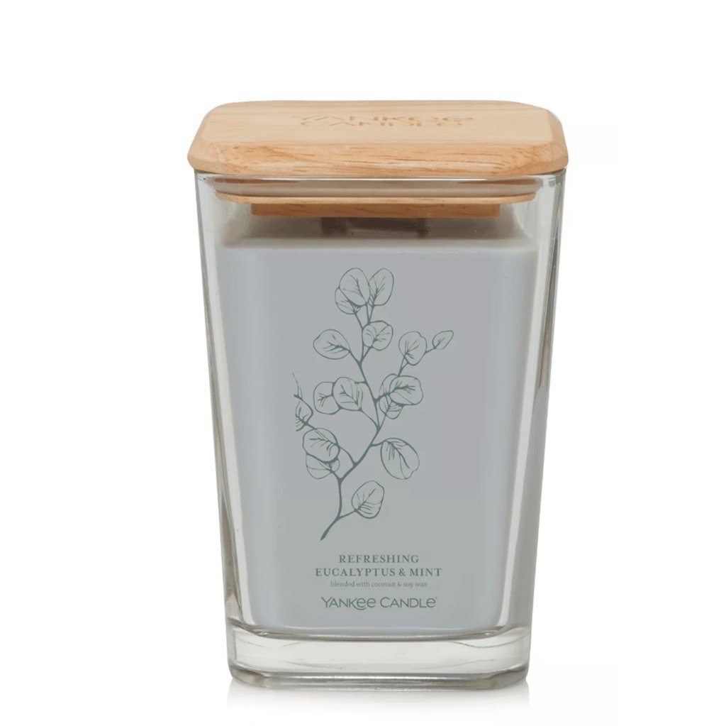 Yankee Candle  Well Living Collection - Large Square Candle in Refreshing Eucalyptus & Mint