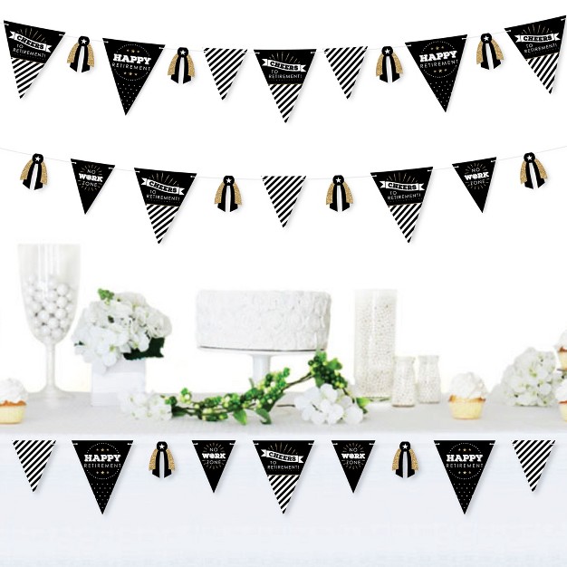 Big Dot Of Happiness Happy Retirement Diy Retirement Party Pennant Garland Decoration Triangle Banner 30 Pieces