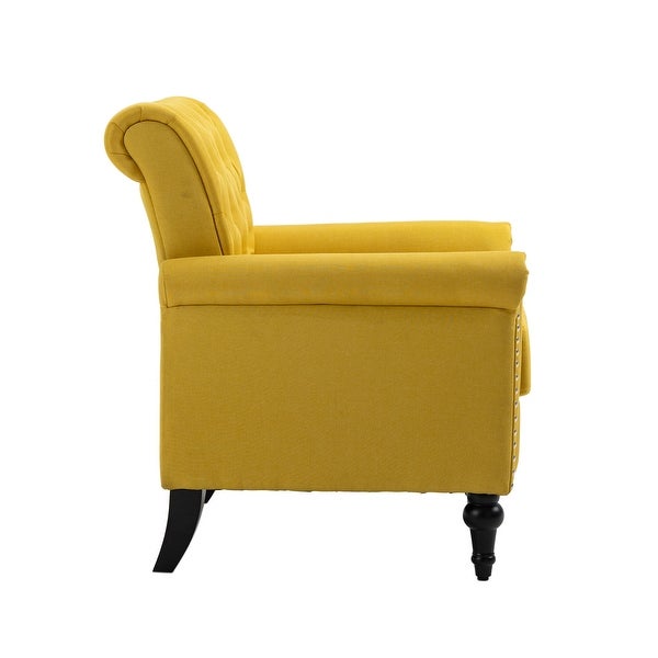 Mid-Century Modern Accent Chair Velvet Armchair