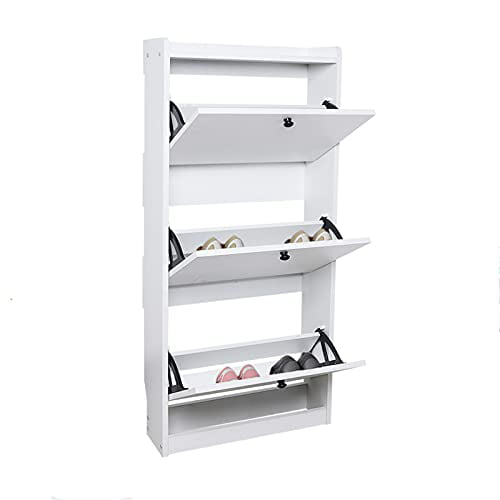 OUKANING 3 Layers Drawer-Type Shoes Dustproof Rack Shoes Cabinet Storage Organizer