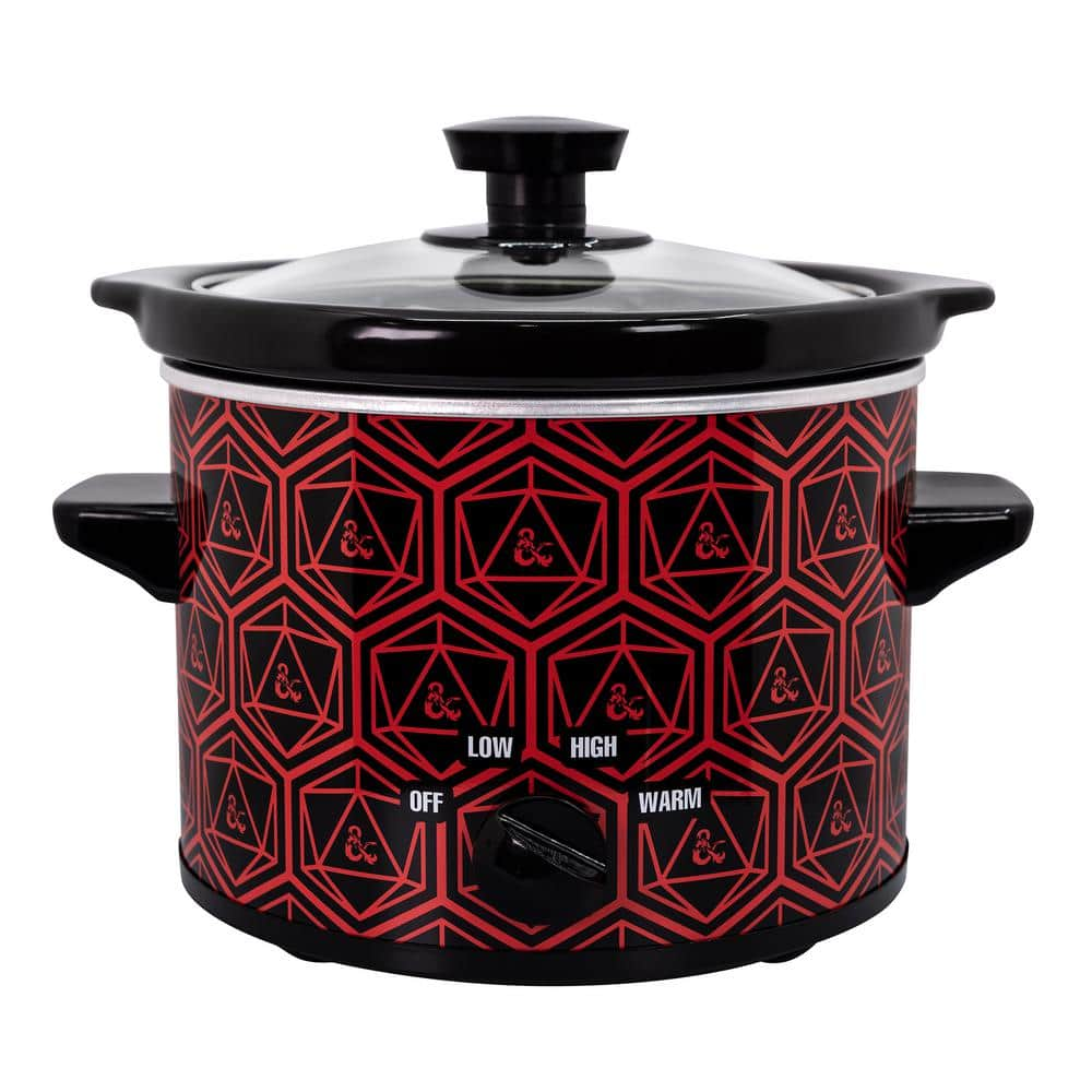 Uncanny Brands 2 qt. Black Dungeons and Dragons Slow Cooker SC2-DAD-ST1