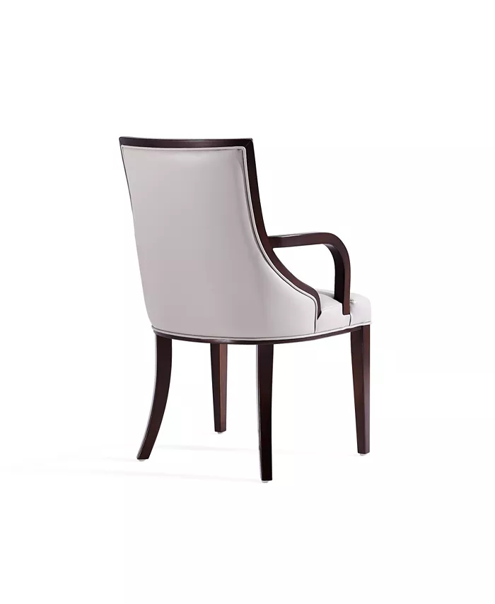 Manhattan Comfort Grand Beech Wood Upholstered Dining Armchair