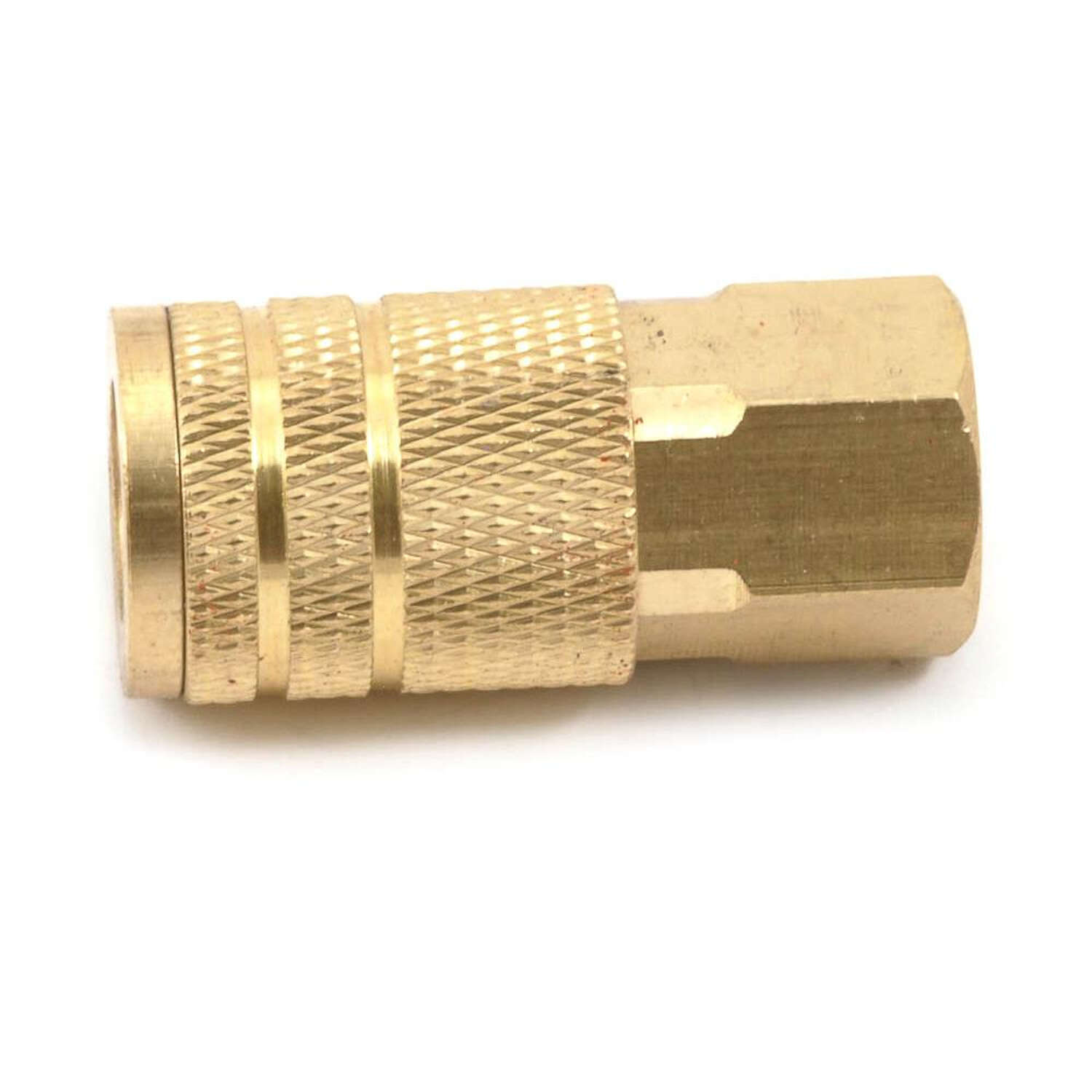 Forney Brass Air Coupler 1/4 in. Female X 1/4 in. 1 pc