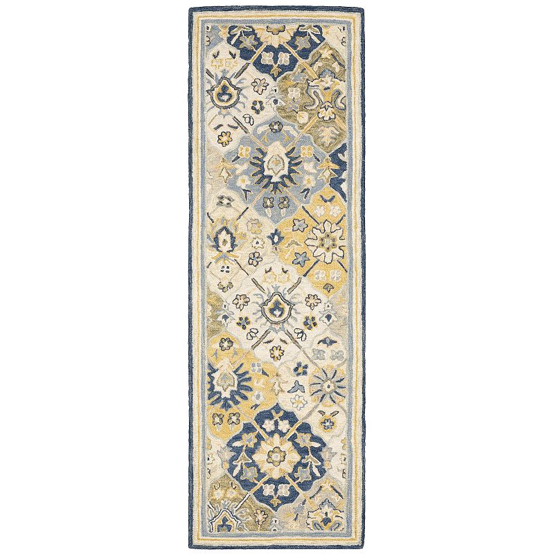 StyleHaven Andover Floral Panel Handmade Wool Area Rug