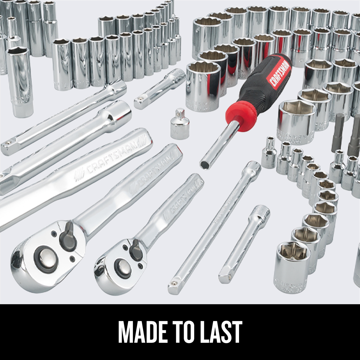 Craftsman VersaStack 1/4， 3/8 and 1/2 in. drive Metric and SAE 6 Point Mechanic\u0027s Tool Set 216 pc