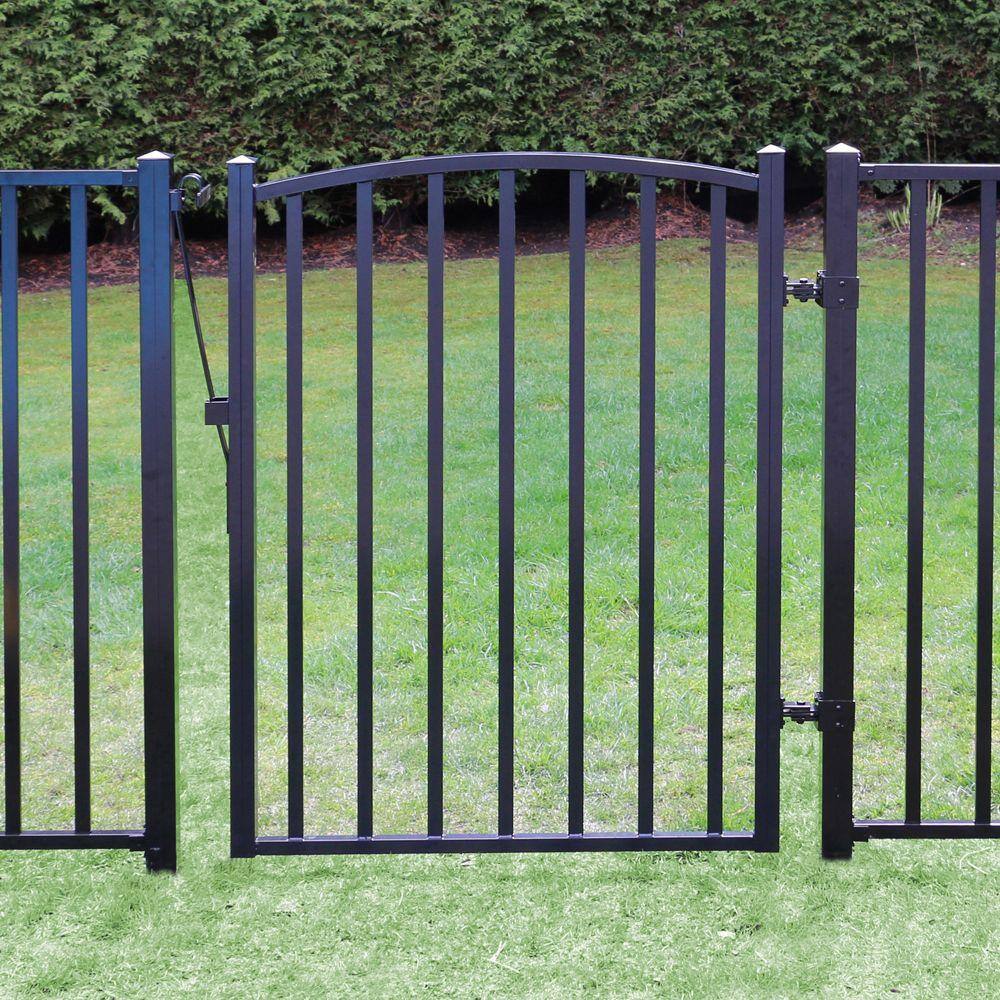 PEAK Aquatine 3 ft. x 4 ft. Black Aluminum Fence Yard Gate 56168