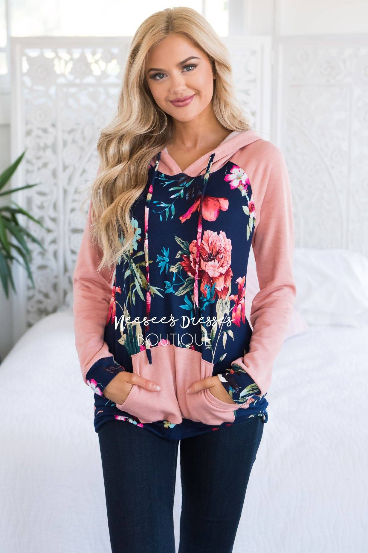 Blessed and Beautiful Floral Hoodie