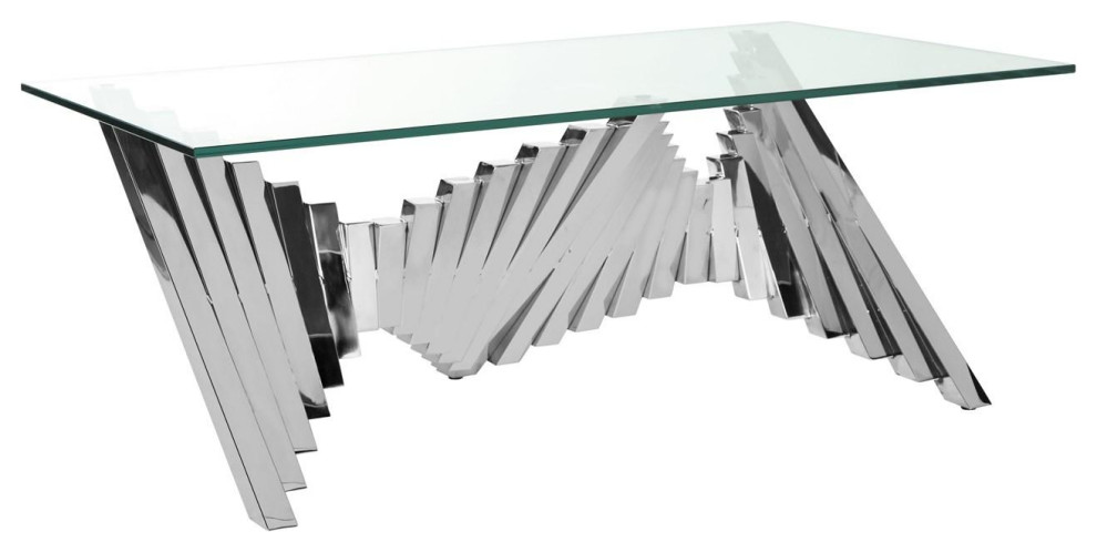 Samos Metal Coffee Table   Contemporary   Coffee Tables   by Peachtree Fine Furniture  Houzz