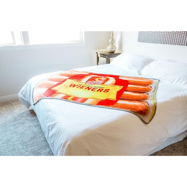 Toynk Oscar Mayer Jumbo Hot Dogs Fleece Throw Blanket 45 X 60 Inches