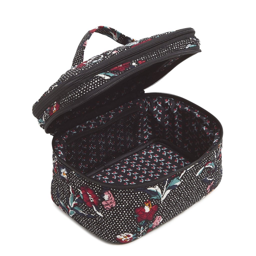 Vera Bradley  Brush Up Cosmetic Case in Perennials Noir Dot