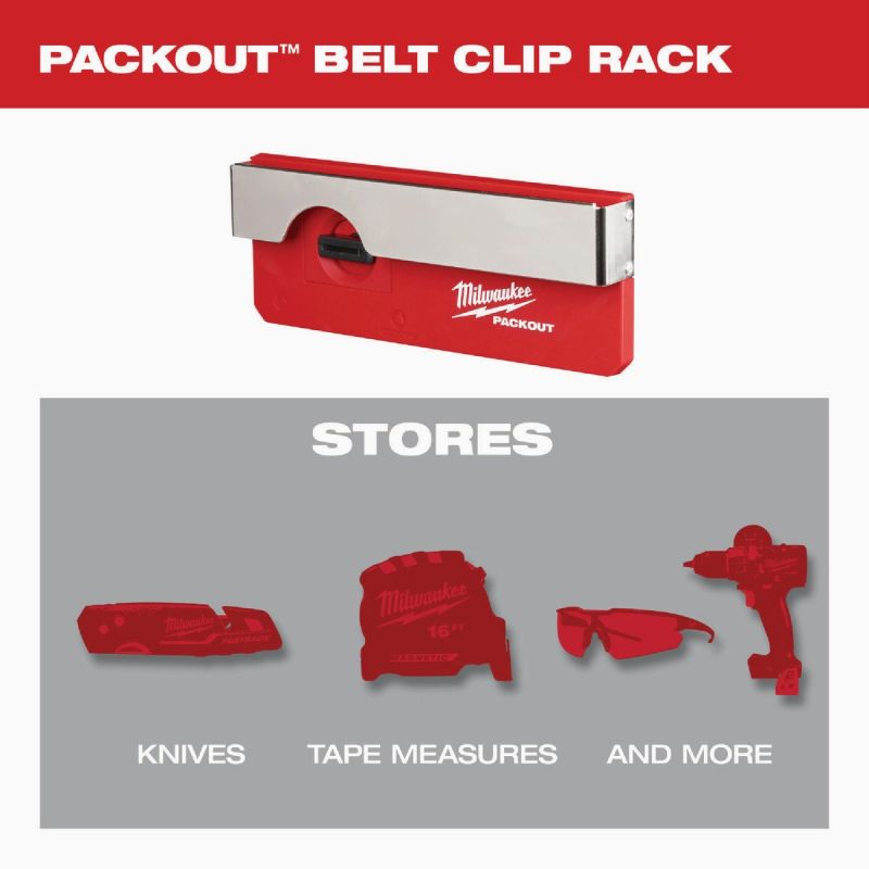 MW PACKOUT Belt Clip Rack Red